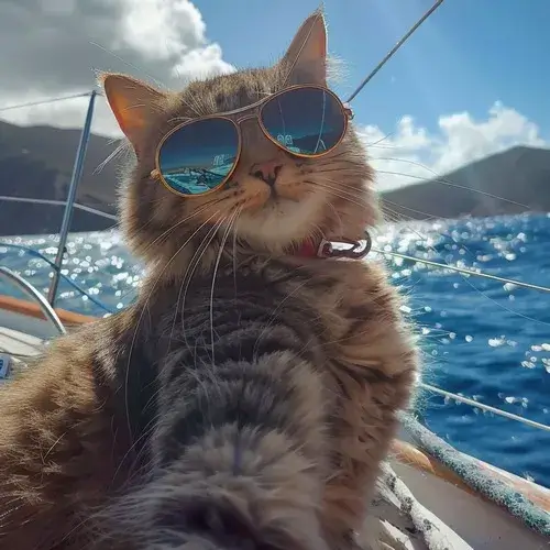 Ảnh đại diện cá nhân mèo ngầu với màu lông đơn sắc