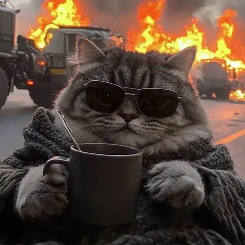 Ảnh đại diện mèo ngầu làm nổi đầu mèo trong bóng tối