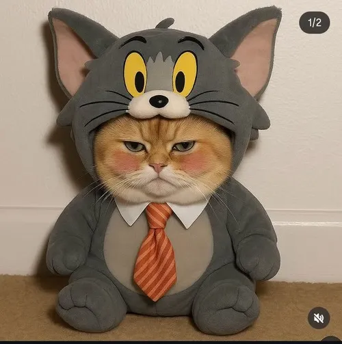 Ảnh đại diện mèo ngầu mang cảm giác bất cần đầy thu hút