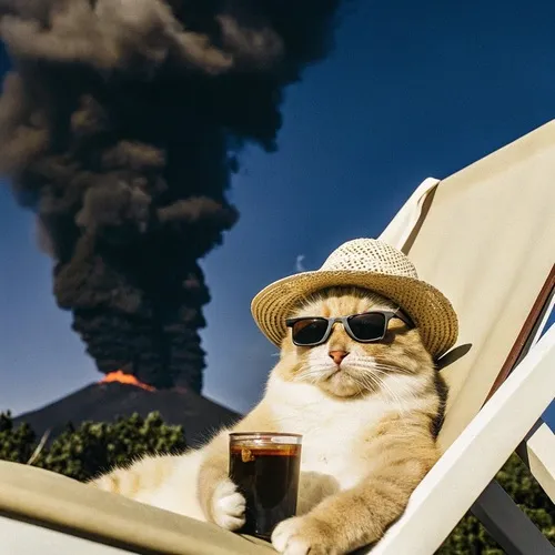 Avatar mèo ngầu tập trung đôi tai và bộ râu sắc nét