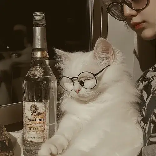 Ảnh avatar mèo ngầu với lông cổ hòa bóng đổ xung quanh