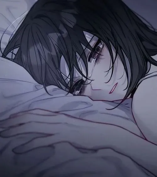 Hình đại diện khóc nữ anime với ánh nhìn trống rỗng