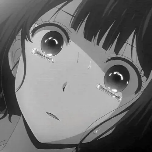 Ảnh đại diện buồn nữ anime với trống rỗng và lặng thinh