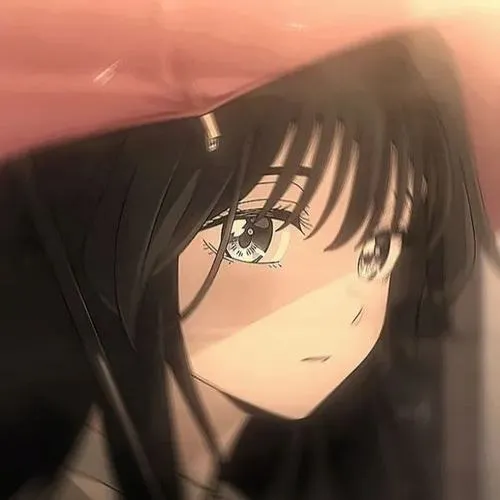 Màu sắc nhạt làm tăng nỗi buồn trên gương mặt cận cảnh anime