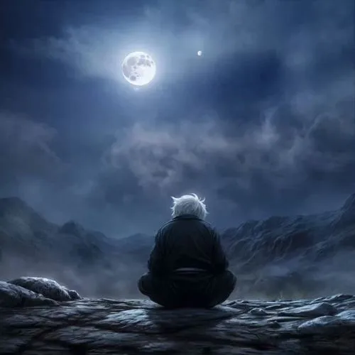 Ảnh avatar Facebook nam với ánh mắt u uẩn sâu.