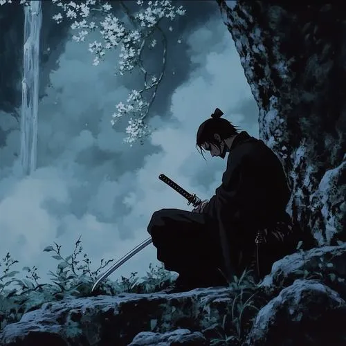 Hình đại diện ngầu nam với cảm xúc chủ đạo buồn trầm.