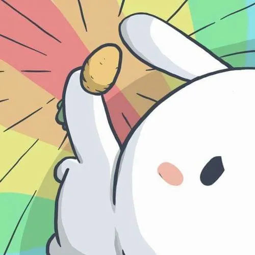 Ảnh profile Tiktok thỏ bảy màu tinh thần vui nhộn sáng tạo