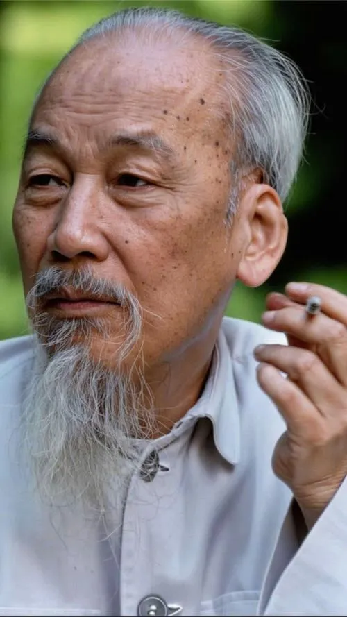 Hình Bác Hồ đặt cạnh lá cờ đỏ sao vàng tăng ý nghĩa độc lập