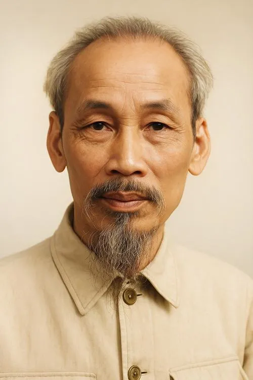 Hình người Cha già dân tộc bên vòng hoa tưởng niệm thiêng liêng