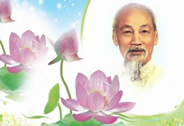 Hình Quảng trường Ba Đình làm nền cho bàn tay giơ chào