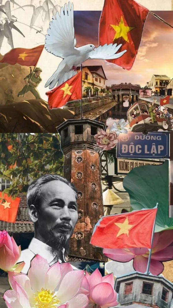 Ảnh ảnh chân dung Bác Hồ trong nền tối tạo cảm giác uy nghi