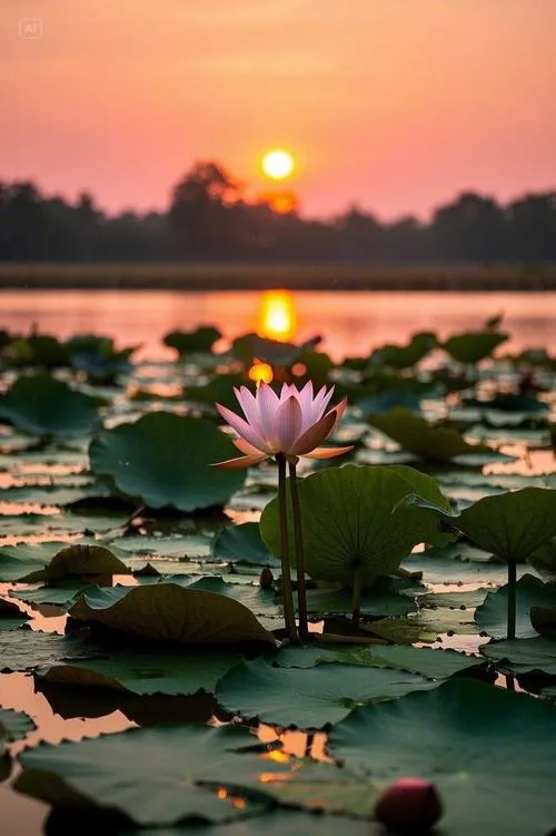 Đồng Tháp Mười hiện lên qua hình ảnh đầm sen mờ sương