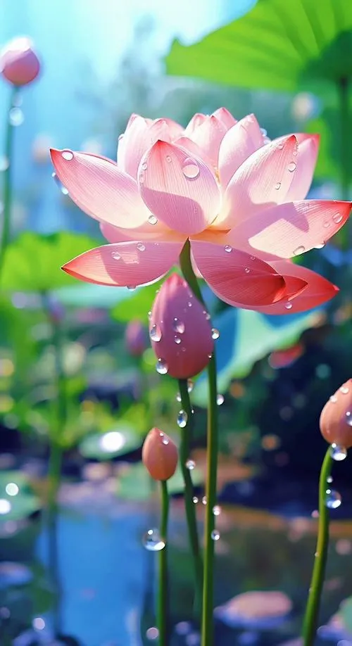 Vẻ thoát tục hiện lên trong hình sen ngược sáng