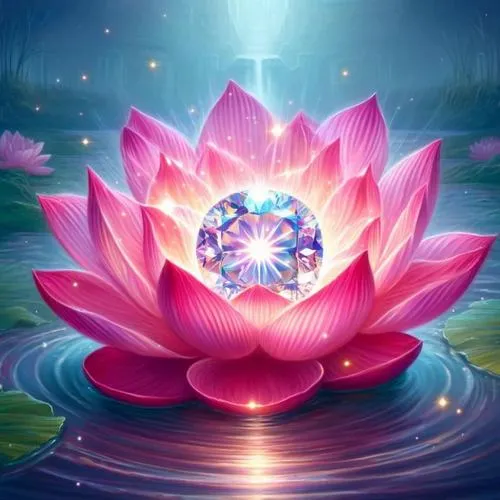 Hoa sen trong trẻo giữa sương sớm phủ nhẹ ao sen