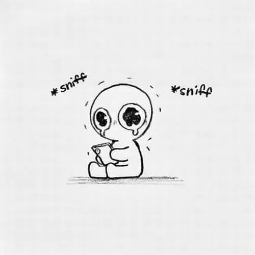 Ảnh chibi buồn và caption nhẹ, hợp ngày muốn biến mất một chút