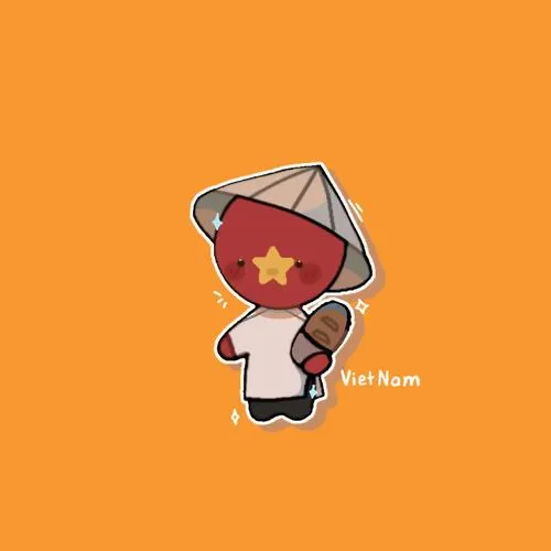 Ảnh chibi cầm cờ Việt Nam nhìn nhỏ xíu mà khí thế lại to bất ngờ