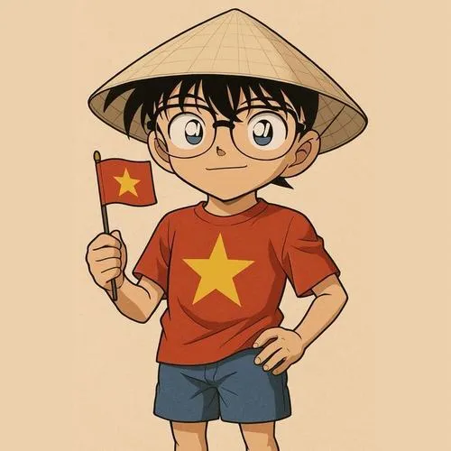 Ảnh Sao vàng đặt trung tâm tạo điểm nhấn trên Nền đỏ rực sắc tối giản