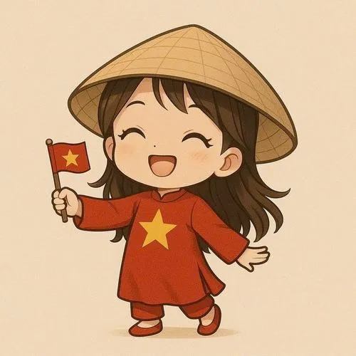65 Ảnh Chibi Cầm Cờ Việt Nam tạo cảm giác tự hào dân tộc rất dễ thương
