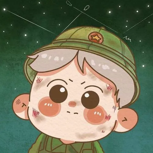 Tấm hình cận mặt chibi đội mũ có kính, nền sao đêm, cảm giác vừa ngộ vừa ngầu.