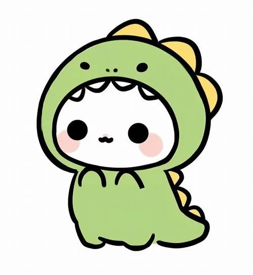 Nhân vật trùm đồ khủng long xanh, má hồng, dáng lạch bạch, nhìn phát muốn ôm.