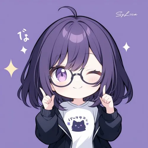 67 Ảnh Chibi Nữ Màu Tím Đẹp khiến vibe mộng mơ rõ ràng hơn trong một khung hình