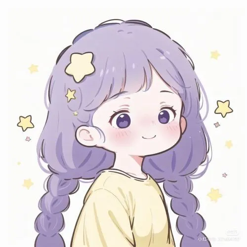 Vì sao ảnh chibi nữ màu tím luôn lên hình đẹp, dù để nền trơn hay gradient mờ