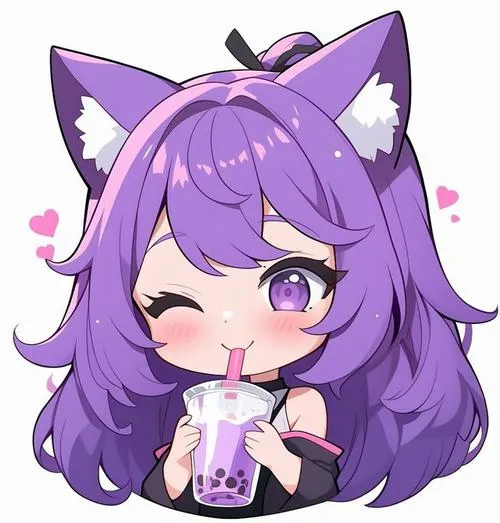 Hình minh họa nhân vật mái ngố miệng nhỏ đúng kiểu chibi đáng yêu