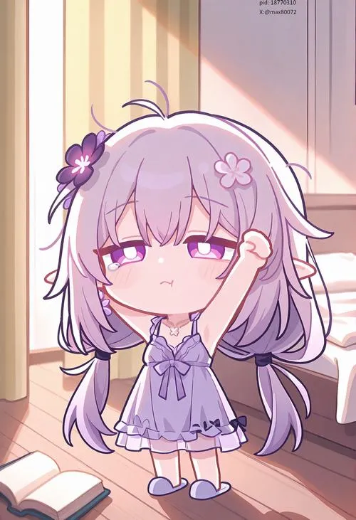 Sticker chibi có sao lấp lánh và hiệu ứng lấp lánh cực cuốn