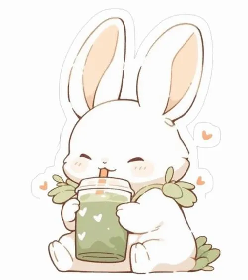 Ảnh chibi con vật kiểu “ngố tàu”: mắt tròn, miệng nhỏ, má ửng hồng dễ gây nghiện