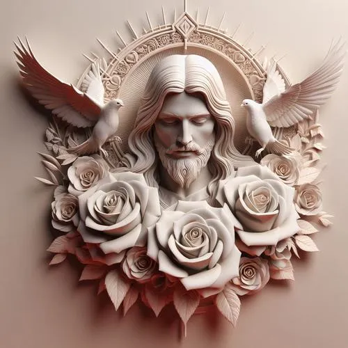 Chiêm ngưỡng hình Chúa Giêsu 3D trong nền cảnh tĩnh tại