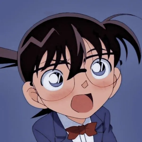 Ảnh Conan ngại chín mặt, hiệu ứng manga nhẹ, vibe tinh nghịch mà rất thật