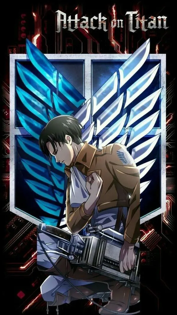 Ảnh nền Đại chiến Titan hoàng hôn cháy rực, Titan khổng lồ áp đảo mọi khung hình