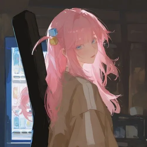 Ảnh đại diện ngầu vẫn giữ mắt to và má hồng