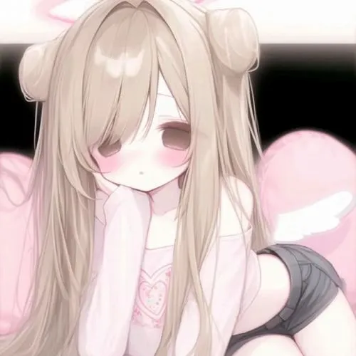 Ảnh đại diện anime nữ với mắt to long lanh và màu sắc pastel dịu