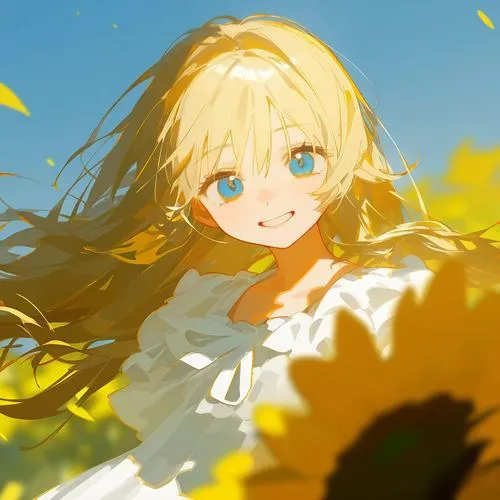 Avatar hoạt hình nữ phong cách u buồn, ánh mắt mờ