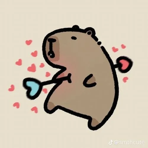 Capybara chibi chậm rãi điềm tĩnh thân thiện hiền dịu