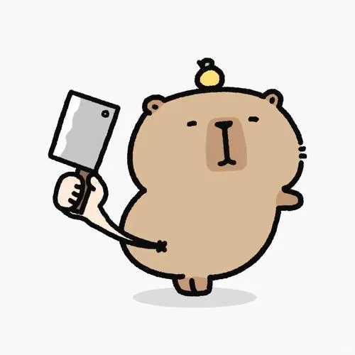 Capybara chibi tạo hình hoạt hình đơn giản thư giãn nhẹ