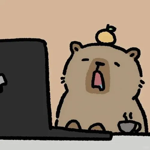 Hình đại diện chill Capybara chibi dáng ngồi hiền dịu