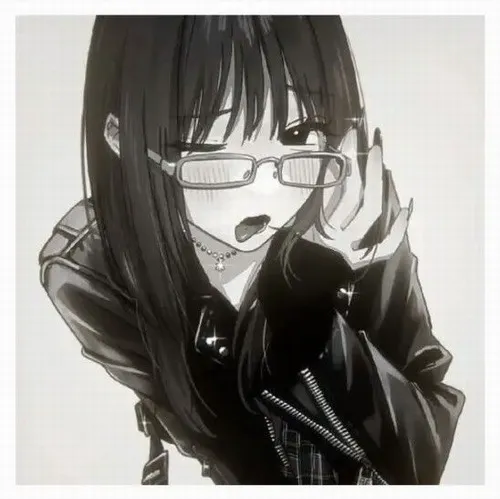 Ảnh profile anime nữ đen trắng làm nổi ánh mắt anime