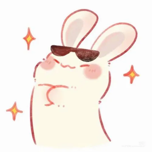 Hình minh họa chibi con thỏ với nét vẽ mềm và màu pastel nhẹ