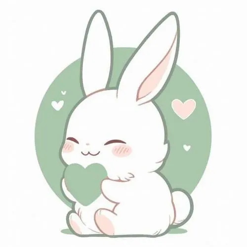 Ảnh profile thỏ ngọt ngào với bảng màu pastel dịu