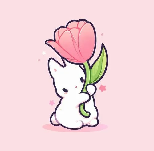 Avatar dễ thương thỏ nét vẽ thuộc minh họa rất vui mắt