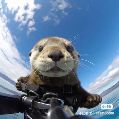 Ảnh profile rái cá cưng xỉu, thêm khăn nhỏ là đủ tạo điểm nhấn riêng