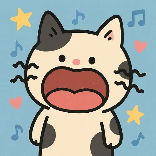 Ảnh đại diện Thú cưng hoạt hình má hồng nụ cười thêm lấp lánh