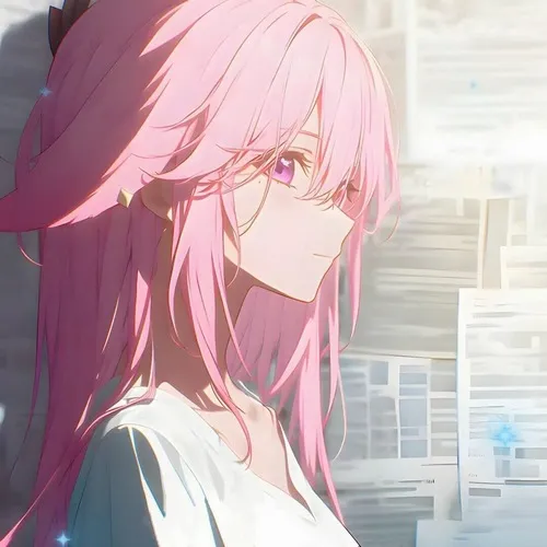 Hình đại diện anime pastel cô gái với cảm xúc tổng thể dịu dàng