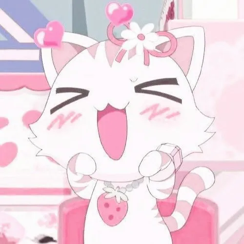 Avatar anime màu hồng nữ cute dành cho ai thích sự mềm mại