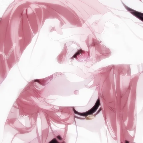 Hình profile anime dễ thương cô nàng với má hồng tự nhiên