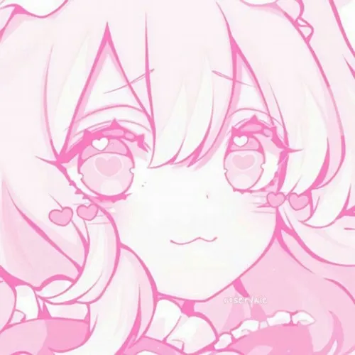 Ảnh đại diện anime tông màu hồng cô gái với nét vẽ mềm và ánh sáng