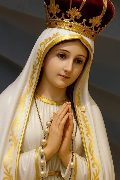 Áo choàng xanh kết cùng khăn trùm đầu trang nghiêm