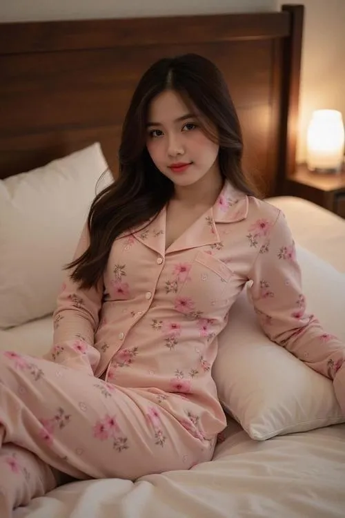 Nội y ngủ gợi cảm dưới chăn gối mềm mại